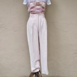 Express Y2K Silk Blend Vintage Pale Pink Trousers Size 8